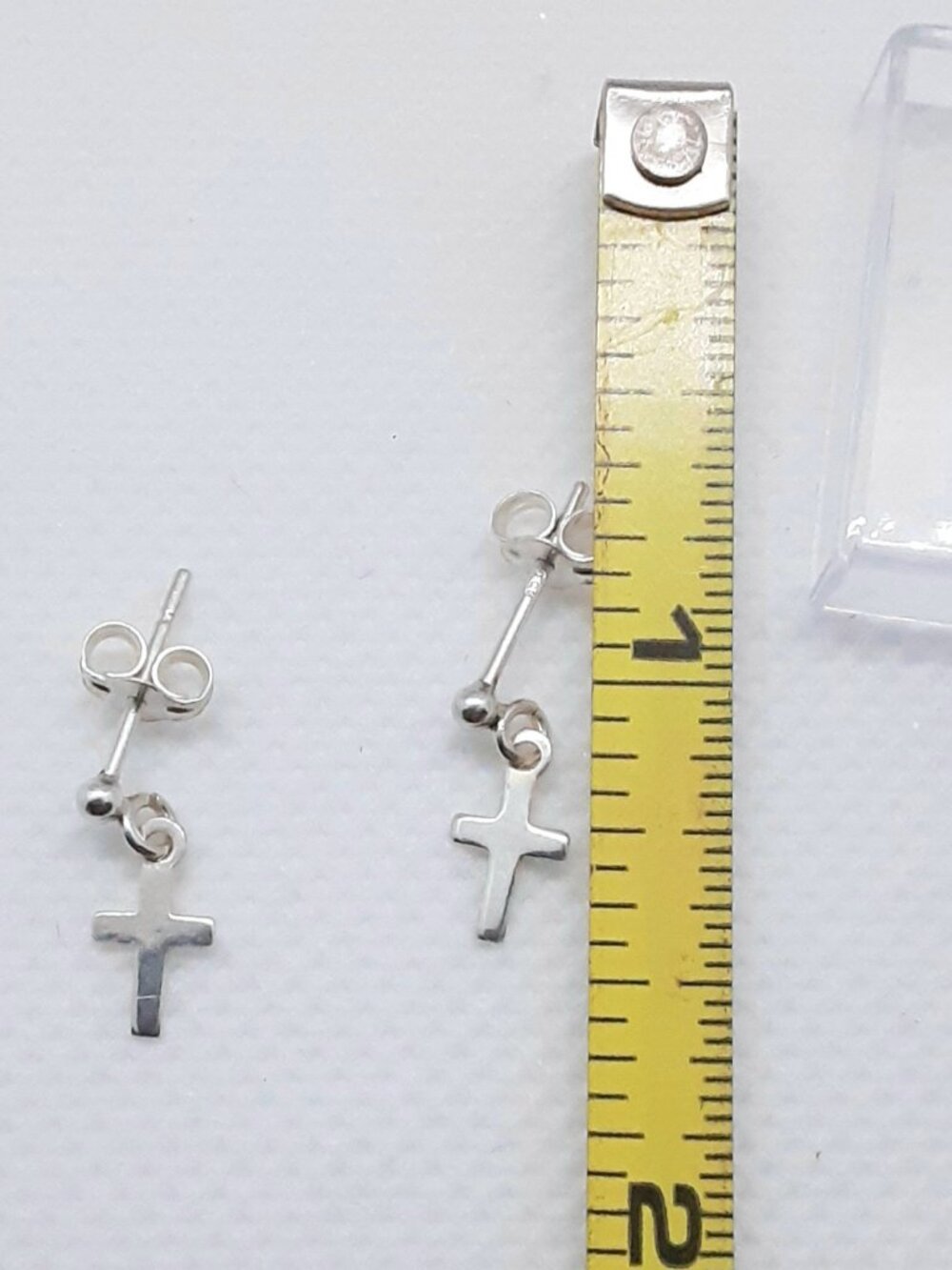 Host Pick!!  NEW Infant sterling silver cross post earrings - Picture 4 of 7